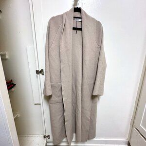 Zara Long cardigan open front Sand color Size S gently used